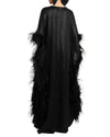 Feathered Hem Long Kaftan