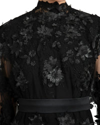 Embellished Red Kaftan with Belt