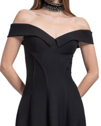 Folded Off-Shoulder Dress