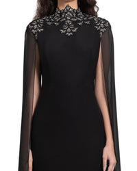 Embellished High-Collar Dress