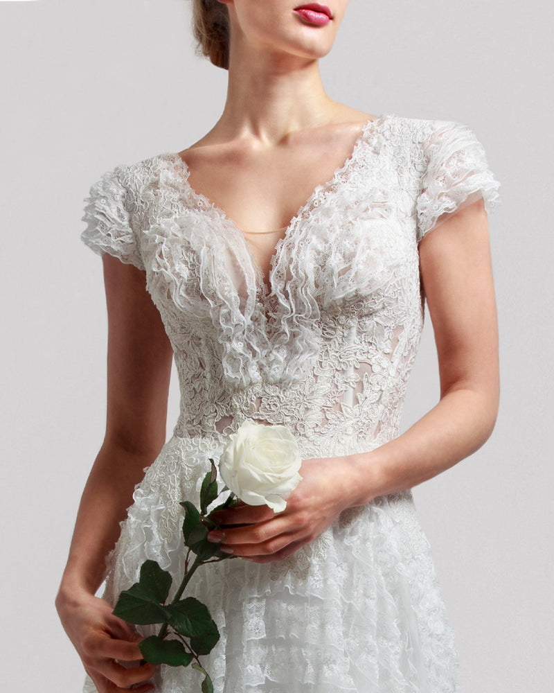 Lace Bands Gown