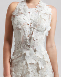 Embroidered Halter Bridal Dress