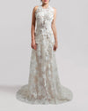 Embroidered Halter Bridal Dress