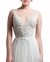 3D Flowers Upper Part Long Dress