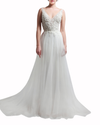 3D Flowers Upper Part Long Dress