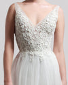 3D Flowers Upper Part Long Dress