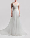 3D Flowers Upper Part Long Dress