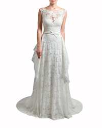 Bridal Dress with Flared Back