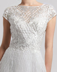 A-Line Embroidered Long Dress