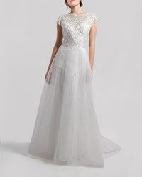 A-Line Embroidered Long Dress