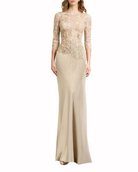 Silk Skirt With Guipure Top
