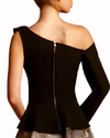 Asymmetrical One-Shoulder Black Top