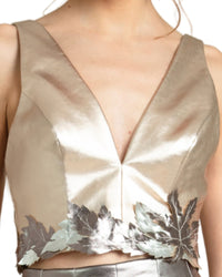 V-Neckline Embellished Top