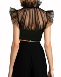 Crepe Cropped Top