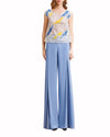 Pants With Slits Paired with Lace Top