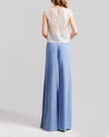 Pants With Slits Paired with Lace Top