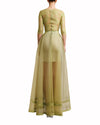 3/4 Sleeves Top With Organza Skirt