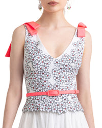 V-Neckline Top with Belt