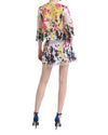 Cropped Top with Jacket and Flared Short Skirt