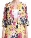 Cropped Top with Jacket and Flared Short Skirt