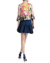 Cropped Top with Jacket and Short Skirt