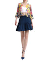 Cropped Top with Jacket and Short Skirt