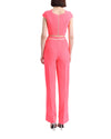 Cut Out Detailed Top and Straight Pants