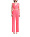 Cut Out Detailed Top and Straight Pants