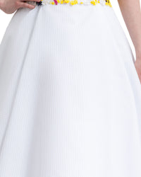 Flared White Skirt