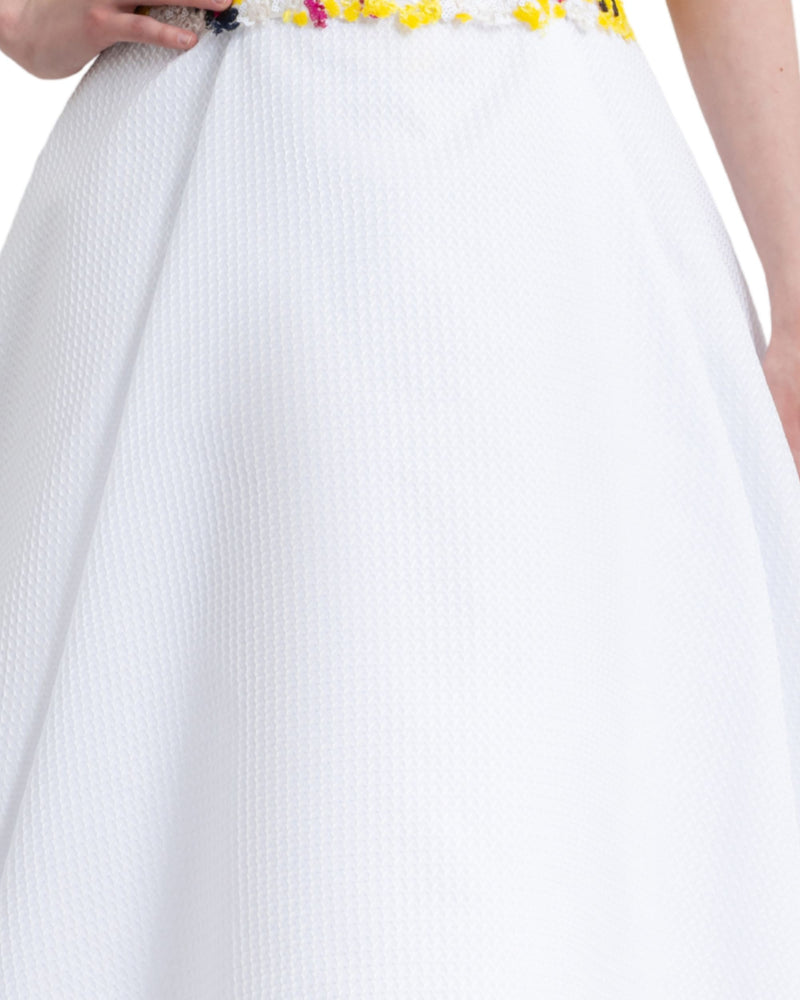 Flared White Skirt