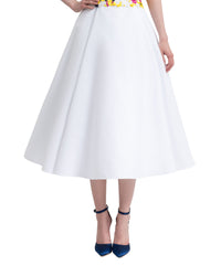 Flared White Skirt