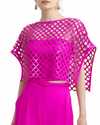 Sequins Top with Straight Cut Crepe Pants