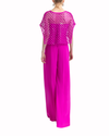 Sequins Top with Straight Cut Crepe Pants