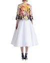 Sequins Jacket with a Flared White Skirt