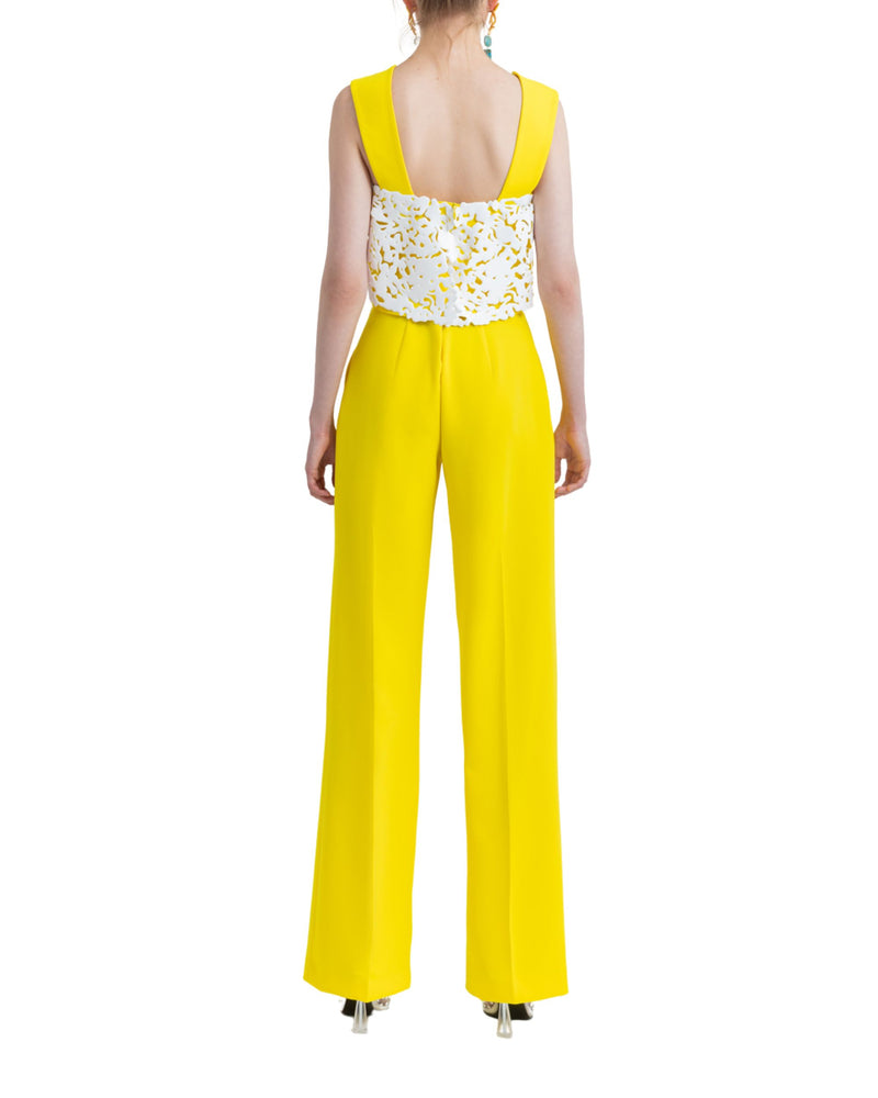 Straight Cut Pants and Yellow Top