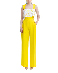 Straight Cut Pants and Yellow Top