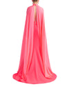 High-Neckline Neon Pink Top and Mermaid Cut Skirt