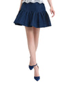 Short Taffeta Navy Skirt