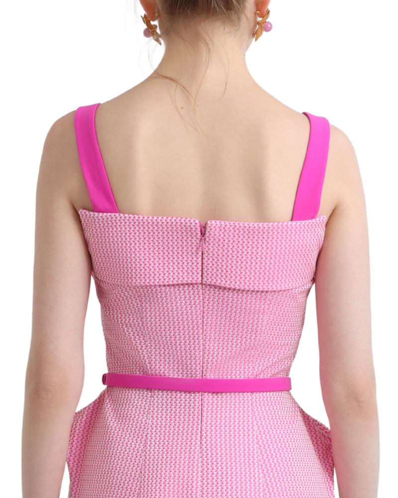 Asymmetrical Crepe Top with Belt