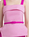 Asymmetrical Crepe Top with Belt