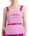 Asymmetrical Crepe Top with Belt