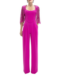 Corset Jumpsuit with Cape