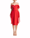 Crepe Organza Short Dress