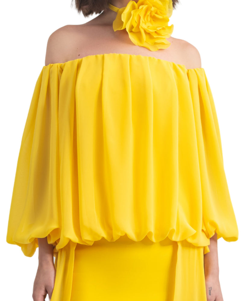 Chiffon Off-Shoulders Dress