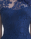 Navy Blue Lace Top