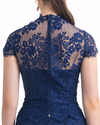 Navy Blue Lace Top