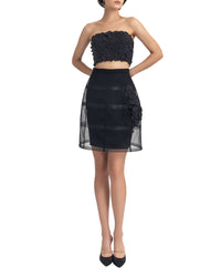 Laser-Cut Top & Cage-Like Skirt