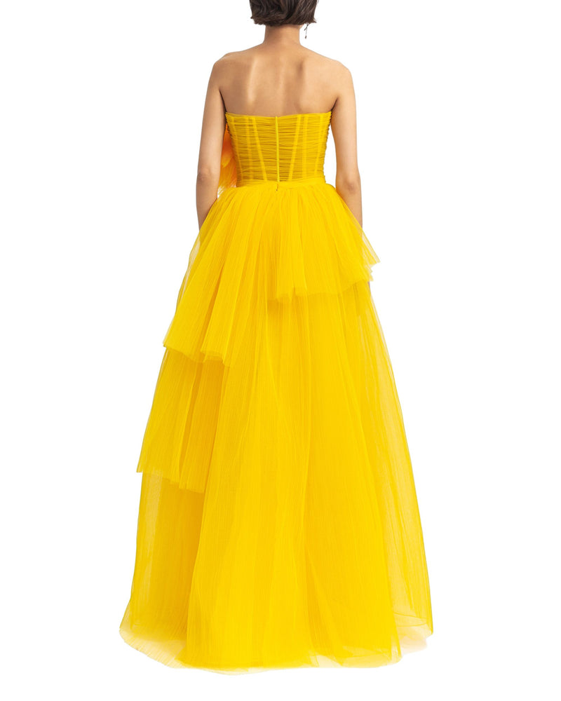 Draped Flower Corset Dress