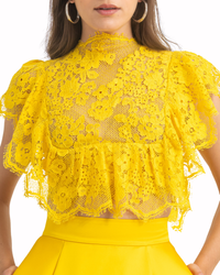 Ruffled Lace Top