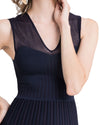 Navy Blue Heart Shape Design Dress